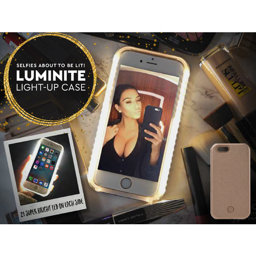 Luminite LED Light Up Selfie Case Rose Gold iPhone 6/6s