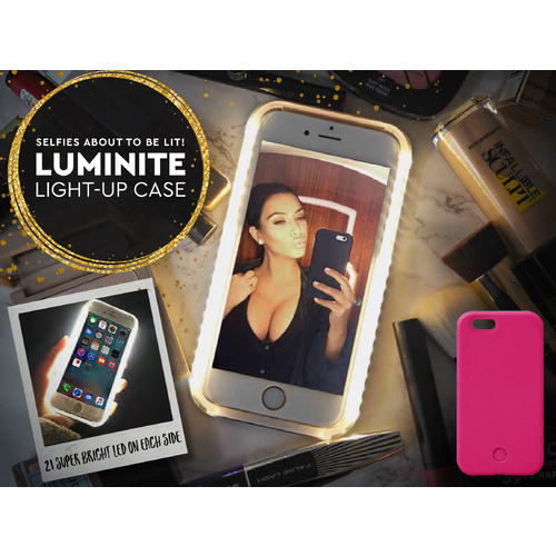 Luminite LED Light Up Selfie Case Hot Pink iPhone 6/6s