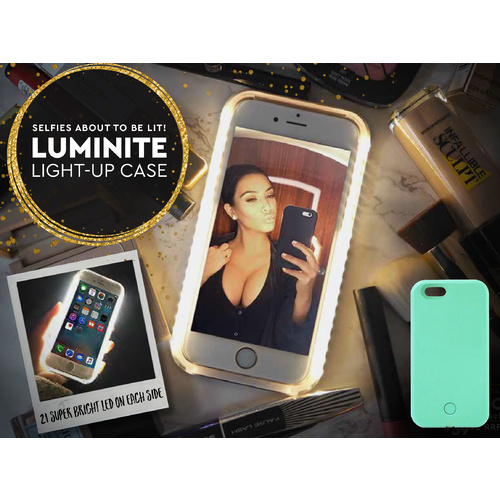 Luminite LED Light Up Selfie Case Teal iPhone 6/6s