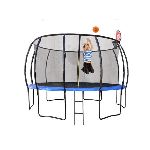 8ft/244cm Trampoline with Ladder and Basketball Hoop