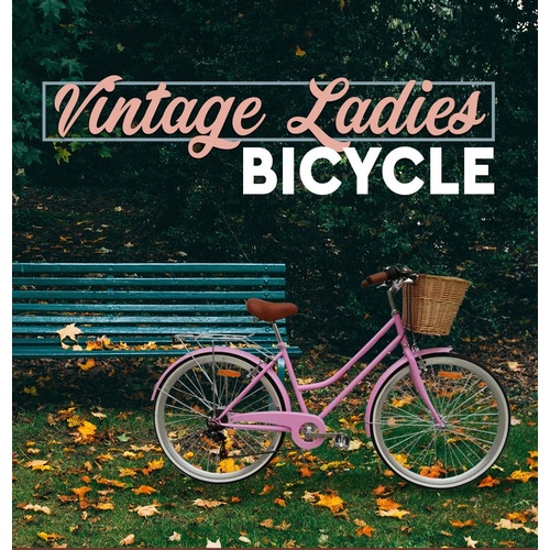 VVintage Retro Ladies Bike 6 Speed Beach Cruiser Pink 56cm Frame