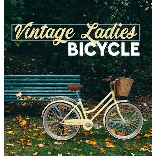 Vintage Retro Ladies Bike 6 Speed Beach Cruiser Cream 56cm Frame