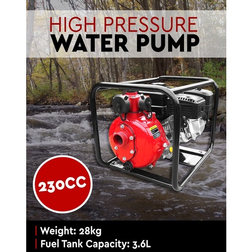 Double Impeller High Pressure Fire Fighting Water Pump 230cc