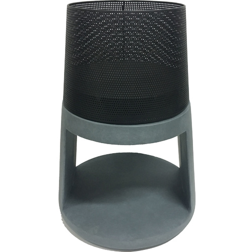 Cement Firebowl on Clary Fibre Console Round 54 x 72cm