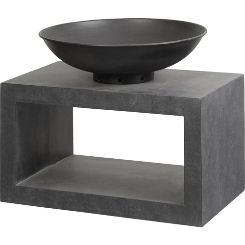 Granite Fibre Lite Fire Bowl Rectangle 64 x 36 x 36cm