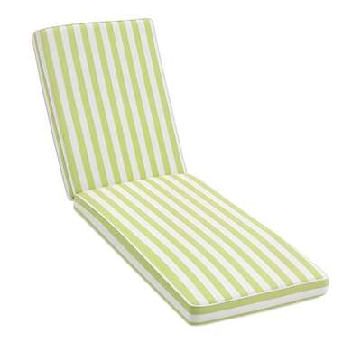 Outdoor Chaise Lounge Cushion Green 183x54x8cm