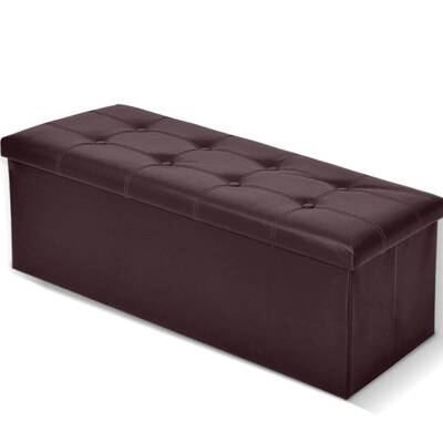 Folding Storage Tufted Ottoman Box Coffee Table Foot Rest Stool Bench