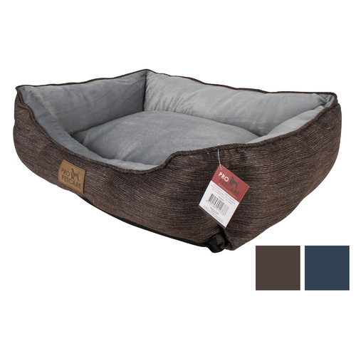 Pet Bed Rect Plush Lining Non Skid Bottom 65X50X20 2 Asstd