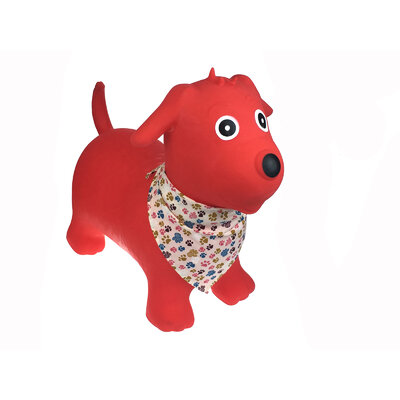 BOUNCY RIDER RED DOG W SCARF