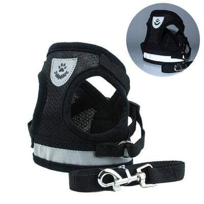 Dog cat Harness Vest XS- Black