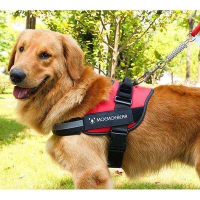 Dog Harness Vest Chest Walk Out M RED 