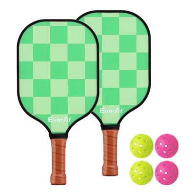 2PCS Fiberglass Pickleball Paddle Set With Balls and Carry Bag Tournament Kit