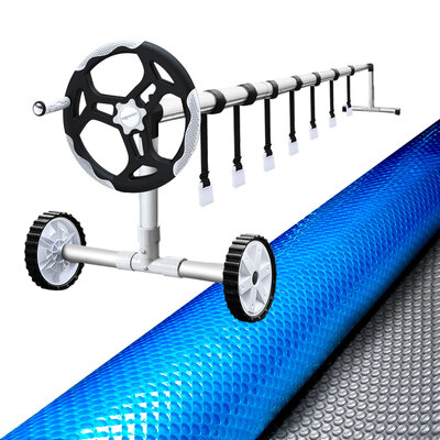 Pool Cover 500 Micron 11x4.8m Silver Swimming Pool Solar Blanket 5.5m Roller
