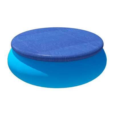 Pool Cover Fit 2.44m Round Above-ground Ring Swimming Pool Blanket Blue