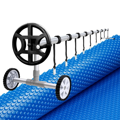 Pool Cover 600 Micron 7x4m w/ Roller 4m Swimming Pools Solar Blanket