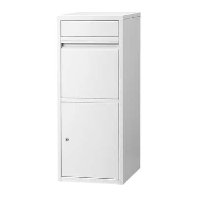 White Outdoor Parcel Drop Box Letterbox Secure Mail Package Delivery