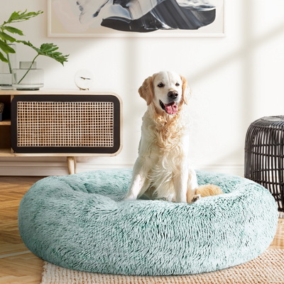Pet Bed Large 90cm Teal Sleeping Comfy Cave Washable