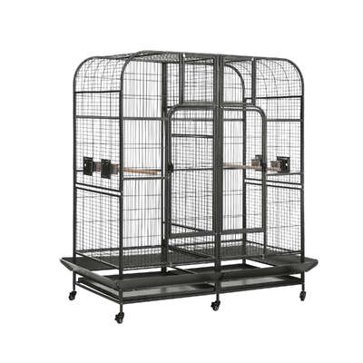 Extra Large Bird Cage 185cm Aviary Parrot Cage with Castor Wheels & Removable Divider