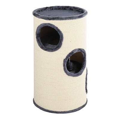 Compact 70cm Cat Tree with Scratching Post & Toys