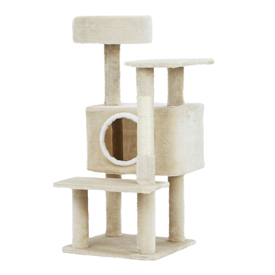 Cat Tree Scratching Post Tower Scratcher 90cm Wood Condo House Bed Trees