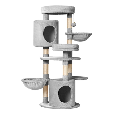 Cat Tree Tower Scratching Post Scratcher 123cm Wood Condo House Toys Bed