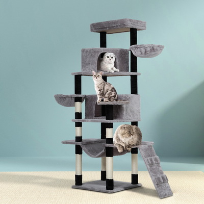 Cat Tree Tower Scratching Post Scratcher Wood Condo House Play Bed 161Cm