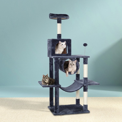 Cat Tree Tower Scratching Post Scratcher Wood Condo House Bed Trees 151Cm