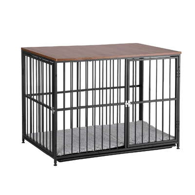 Extra Large Dog Crate Furniture 107cm Dog Cage Puppy Pet Wooden Black