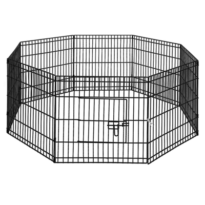 2X24" 8 Panel Dog Playpen Pet Fence Exercise Cage Enclosure Play Pen