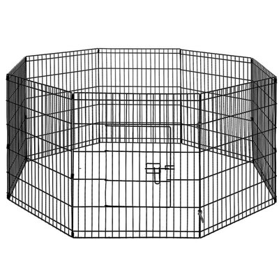 2X30" 8 Panel Dog Playpen Pet Fence Exercise Cage Enclosure Play Pen