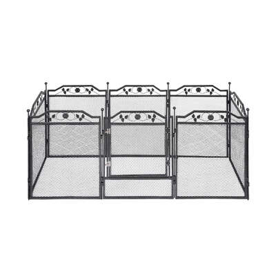 Pet Dog Playpen Heavy-Duty Enclosure Multi-Configuration Indoor Outdoor Black