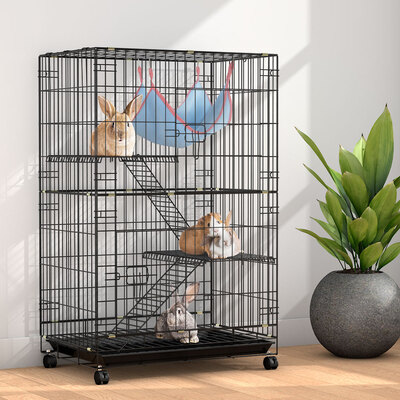 Rabbit Cage 100Cm Hutch 3 Level Indoor Guinea Pig Ferret