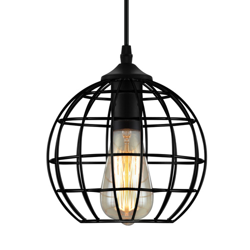 Pendant Light Metal Round Black