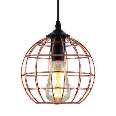 Pendant Light Metal Round Gold