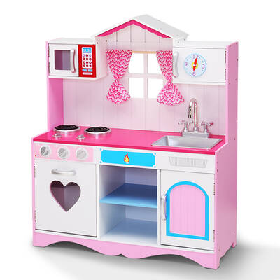 Kids Kitchen Set Pretend Play Food Sets Childrens Utensils Toys Pink