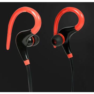 Bluetooth Earphones Ear Hook Red 