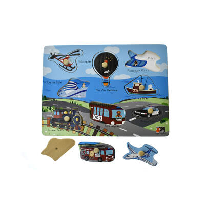 2 in 1 TRANSPORT PEG PUZZLE