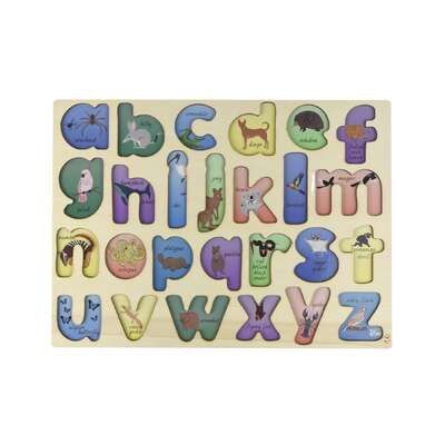 Australian animals a-z lowercase alphabet puzzle