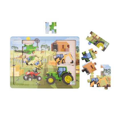 Aussie farm vehicles jigsaw puzzle 24pcs