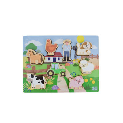 Wooden Farm Animal Puzzle Toy 22.5x30cm
