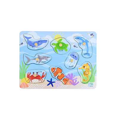 Peg Puzzle Sea Animals Set 30x22x2.5cm