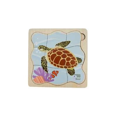 Sea Turtle Life Cycle Puzzle 15x15x1cm