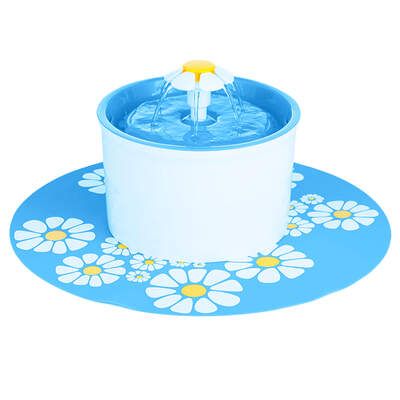 Automatic Electric Pet Water Fountain Dog/Cat Drinking Bowl Waterfall Blue