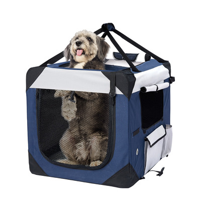 Pet Carrier Outdoor Travel Hand Portable Crate L 