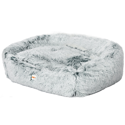 Dog Calming Bed Sleeping Kennel Soft Plush Comfy Memory Foam Charcoal S 