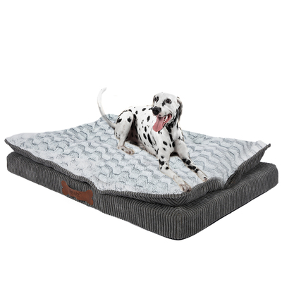 Dog Calming Bed Sleeping Kennel Soft Plush Comfy Memory Foam Mattress L