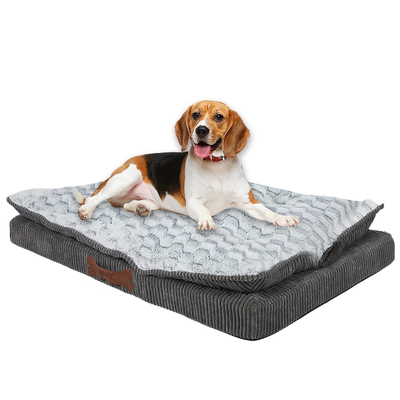 Dog Calming Bed Sleeping Kennel Soft Plush Comfy Memory Foam Mattress S