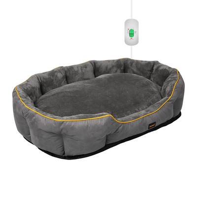Electric Pet Heater Bed Heated M Grey Medium