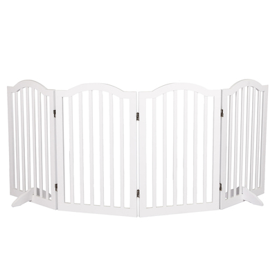 Wooden Pet Gate Dog Fence Safety White
