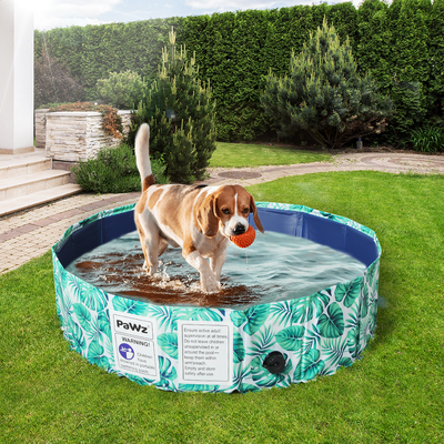 100cm Portable Pet Swimming Pool Kids Dog Washing Bathtub Outdoor Foldable